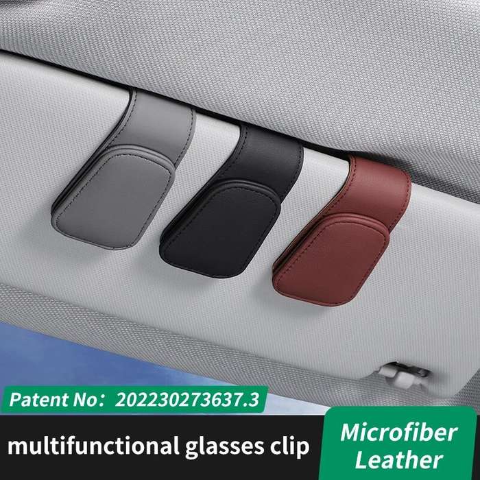 Red - Car Sunglasses Clip Sun Visor Clip Multi-functional Sunglasses Holder Portable Sunglasses Clip