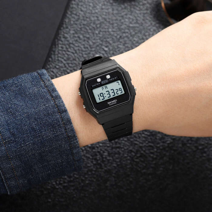 Black - SKMEI Fashion Digital Wristwatch Multifunctional Chronograph Watches Date Week Sport Watches
