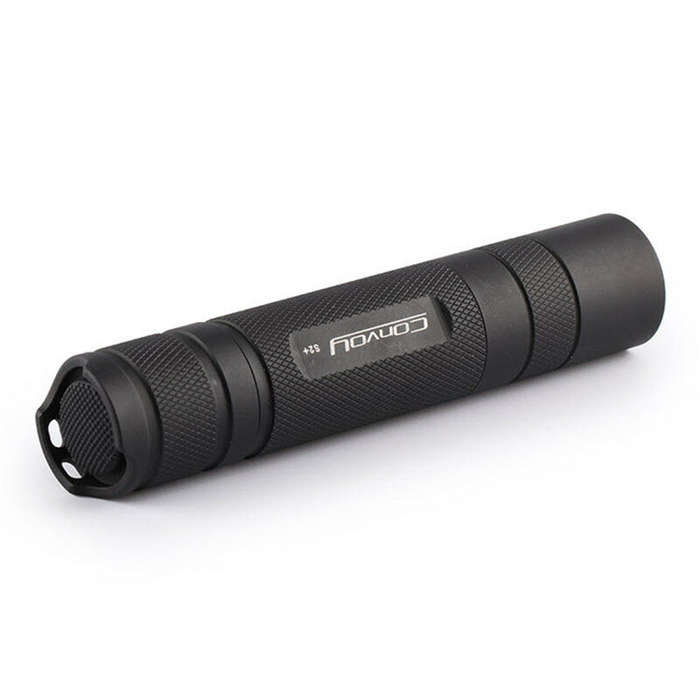 1A - Convoy S2+ Black L2 7135x8 3/5mode EDC LED Flashlight 18650
