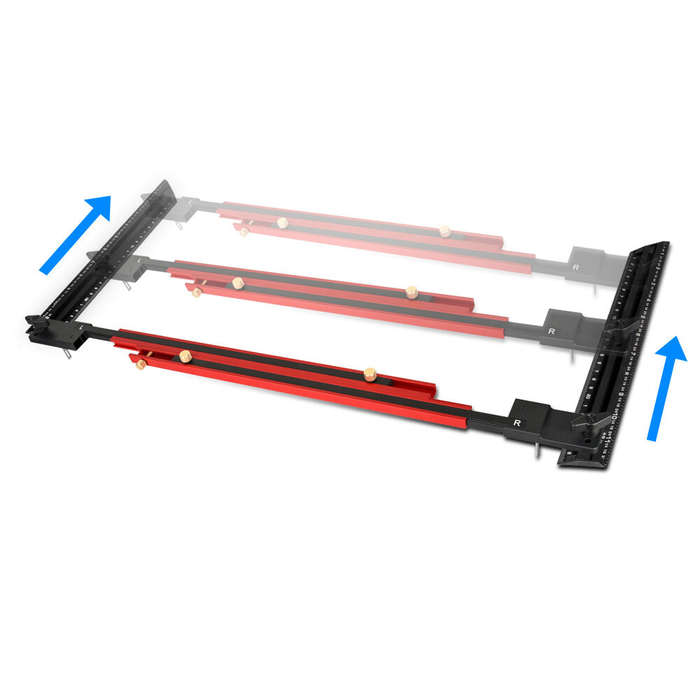 Red - Stair Tread Template Tool Stair Tread Gauge Adjustable Measuring Tool for Stair Measurement To