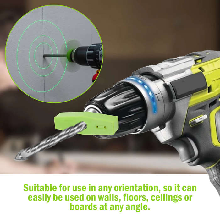 Green - Drill Hole Position Light Locator Plastic Drill Guide Light Locator No Blocking Viewing Dril