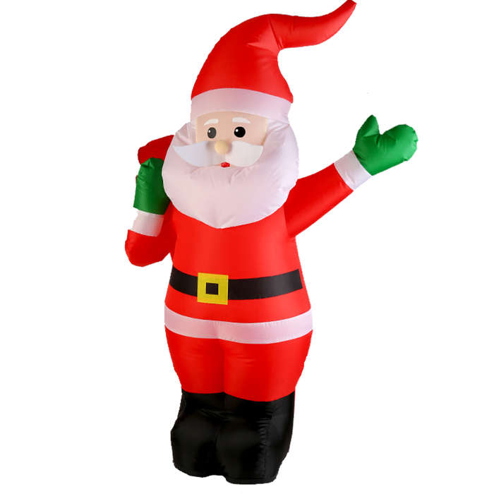 Red - D020 2.4G RC Car Santa Claus Merry Christmas Electric Remote Control One Key Inflatable Sound