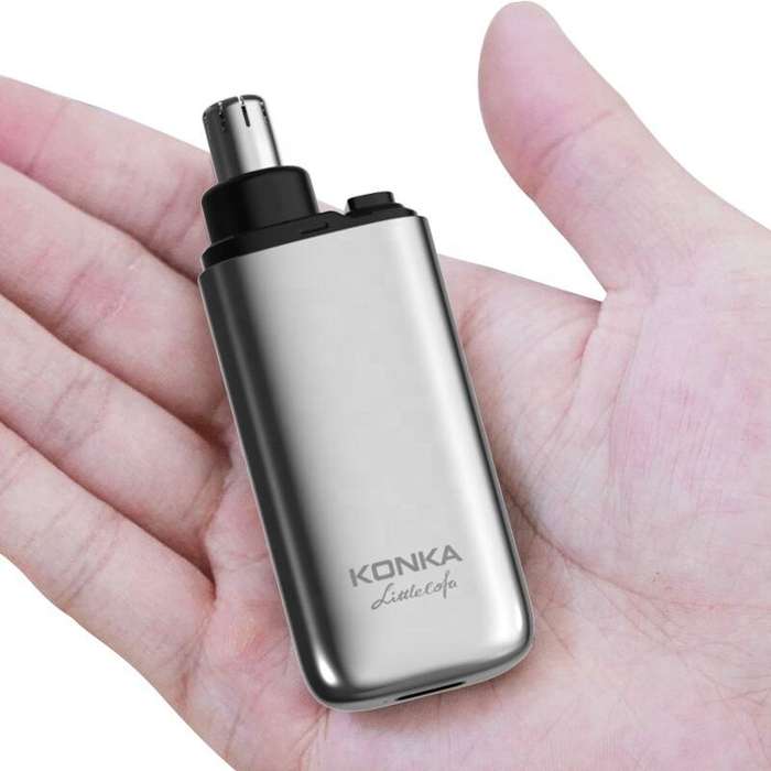 Silver - KONKA KBMQ-2502-L Electric Nose Hair Trimmer Achieve Shaver Facial Nose Hair Scissors Men W