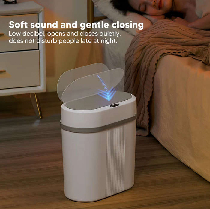 Blue - 12L Slim Smart Sensor Trash Can Dual Mode Auto-Kick Sensor Home Sensing Automatic Trash Can B