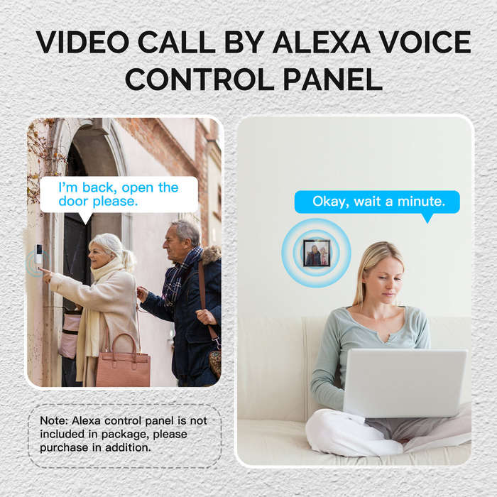 EU Plug - MoesHouse Tuya Smart WiFi Video Doorbell 1080P HD 140 Wide Angle Motion Detection 2-Way Au