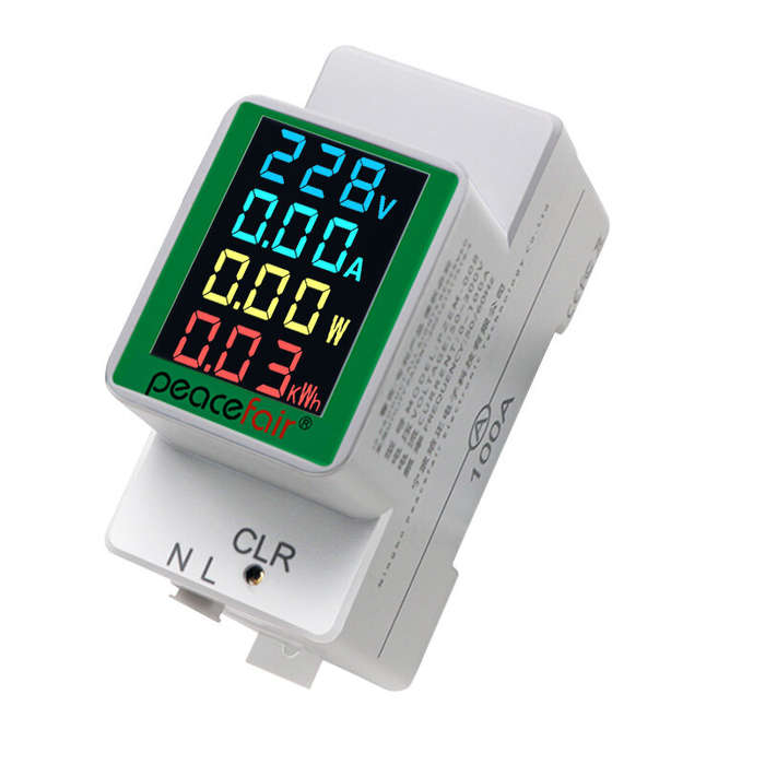 Colorful - Peacefair PZEM-008 Din Rail Electricity Digital Power Energy Meter Watt Kwh Wattmeter Mon