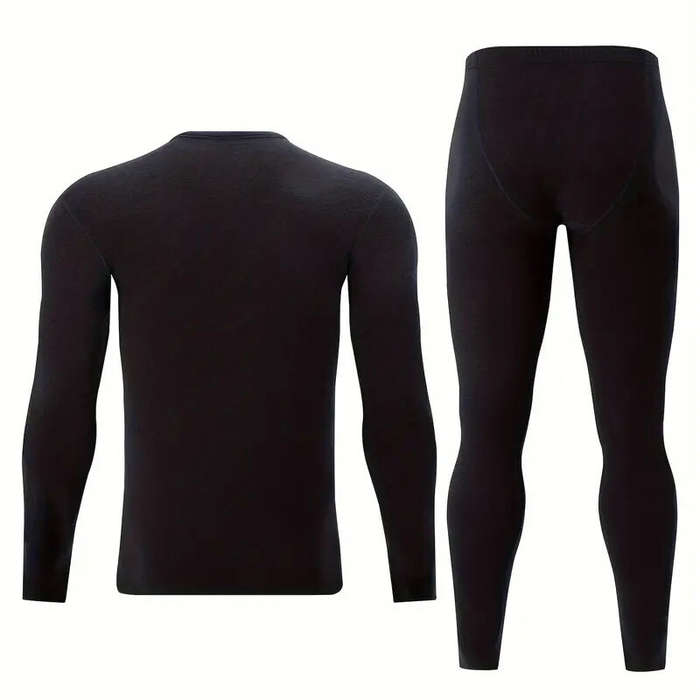 L - TENGOO 2 Pcs Men's Warm Compression Base Layer, Thermal Underwear Set, Long Johns Set, Moisture