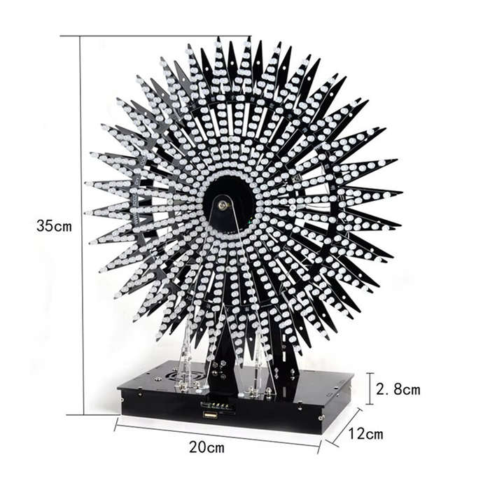 DIY Kit - DIY Electronic Kit 16-layer Colorful Ferris Wheel LED Rotating Ferris Wheel 16 Layer 30cm