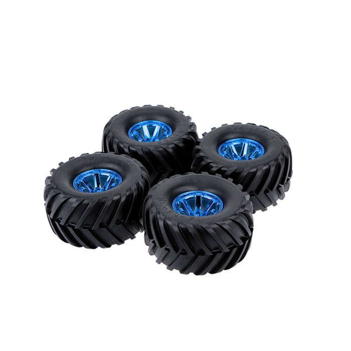 Red - 4Pcs Austar Wheel Tires Plastic Wheel Rims for 1/10 RC Crawler HSP HPI Car Parts