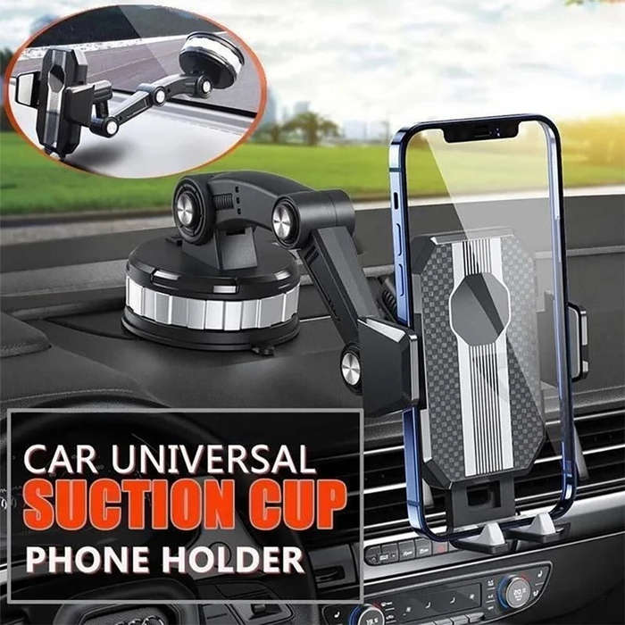 Black - 360 Rotating Mobile Phone Holder For Car Shockproof Multi-Function Car Navigation Holder Ins