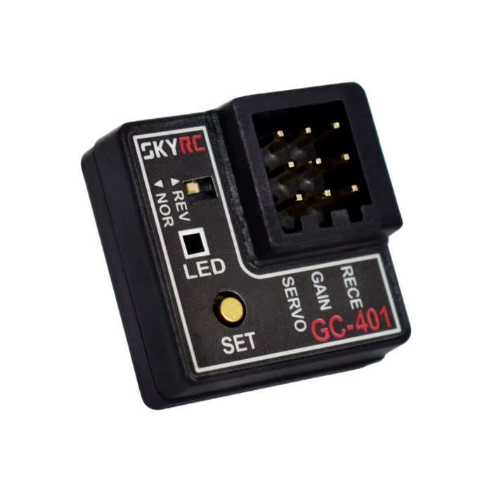 Black - SKYRC GC401 Mini Gyro Sensor 4-8.4V Gyroscope for RC Car Steering Output Corrective Integrat