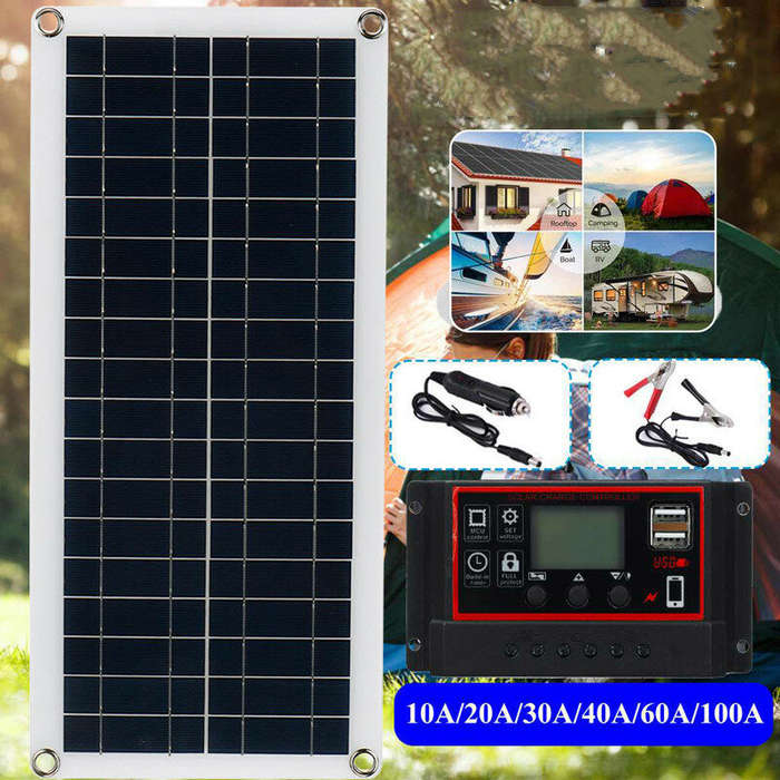 Solar panel+20A Controller - 1000W Solar Panel 12V Solar Cell 20A Controller Solar Plate Kit For Pho