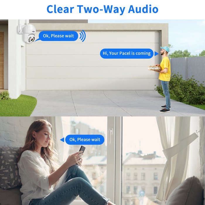 Hiseeu WHD318 8MP WiFi Camera Intelligent Night Vision Two-way Audio AI Human Detection IP66 Waterpr