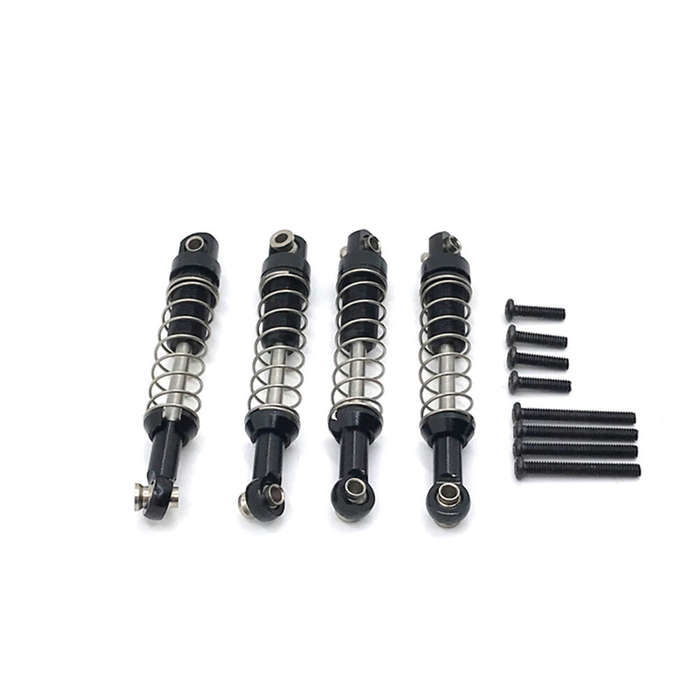 Black - 4PCS Metal Upgraded Shock Absorber For MN D90 D91 D96 MN98 99S WPL C14 C24 C34 RC Car Parts