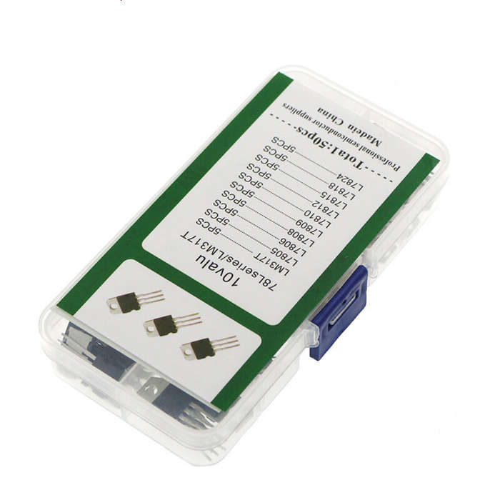 50PCS TO-220 Series Transistor Assortment Kit 10 Values High Power Three-terminal Regulated Triode L