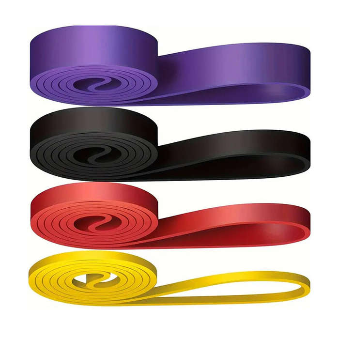 A - KALOAD 4Pack Heavy Duty Latex Resistance Band Exercise Elastic Band Set For Sport Strength Pull