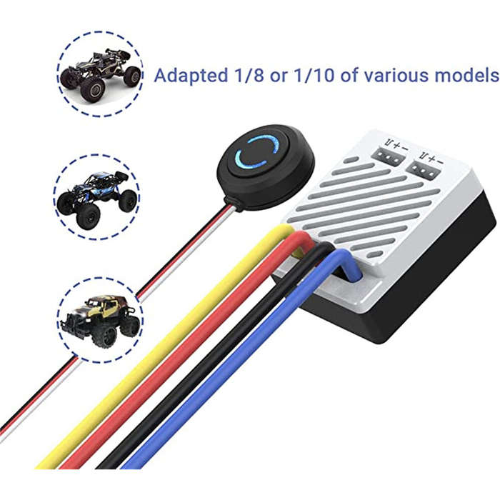 Without Plug - ISDT ESC90 90A Brushed ESC Full Waterproof App Programming with Brake Motor Electroni