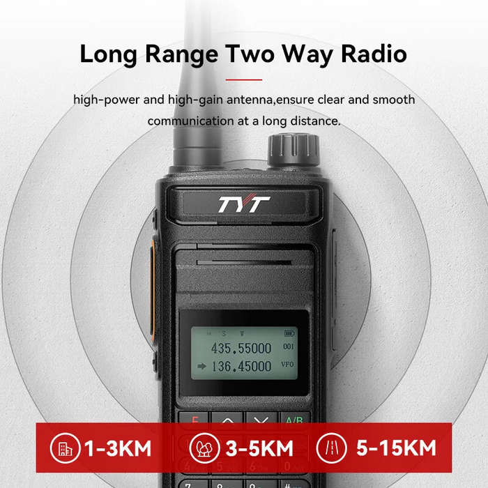 Black - TYT UV-8R 5W Portable Walkie Talkie Dual Band VHF UHF Two Way Radio DOT-MATRIX LCD 200 Chann
