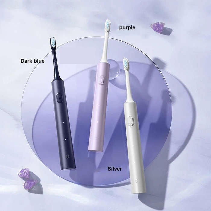Purple - Xiaomi Mijia T302 Sonic Electric Toothbrush with DuPont Antibacterial Bristles Four Cleanin