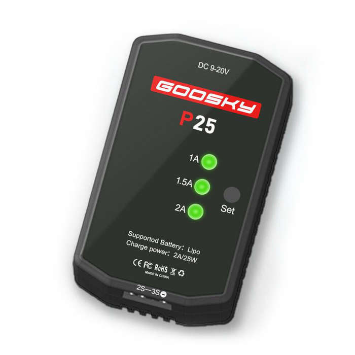 Black - GOOSKY P25 2S-3S 2A/25W Lipo Balanced Charger GT050042