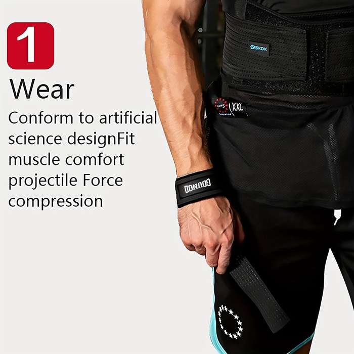 Black - GOUNOD 1pair Sport Fitness Wrist Lifting Straps Wristband Silicone Non-slip Deadlift Grip Be