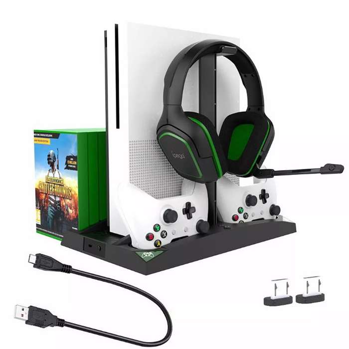 IPEGA 6-in-1 Vertical Stand Cooler Cooling Fan Dual Controller Charging Station for XBOX ONE/ XBOX O