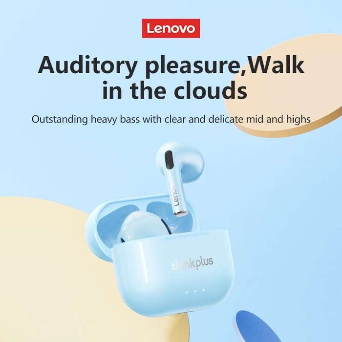 White - Lenovo LP40II TWS Earbuds bluetooth V5.3 Earphone Hifi Sound HD Calling Music Sports Mini Po