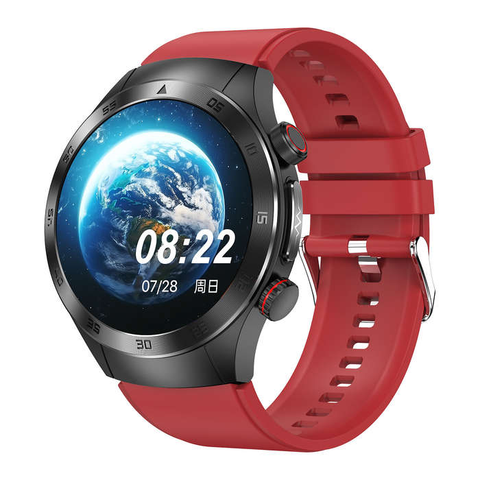 Blue - E800 1.49inch AMOLED Display Physical Laser Therapy ECG bluetooth Call Heart Rate Blood Press