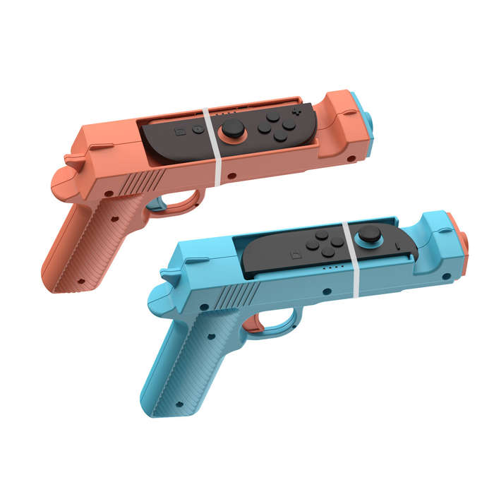 Blue/Orange - TNS-3185 Switch2 Gun Stock Handles Dual Ergonomic Grip Enhanced Aim for Shooting Games