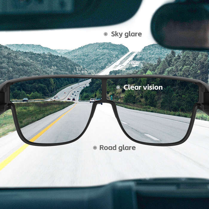 Grey - ROCKBROS Polarized Cycling Glasses Set Myopia Anti-glare HD Lightweight UV Protection Sports