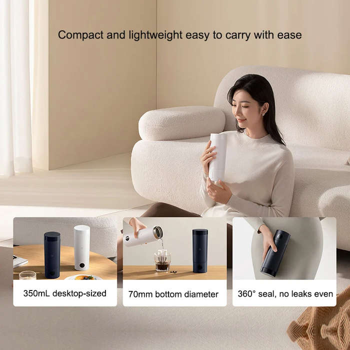 White - Xiaomi Mijia New Portable Electric Kettle 2 Thermos Cup Fast Kettle 350ML Intelligent Temper