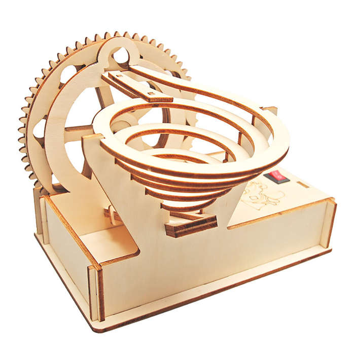 DIY Technology Small Production Wooden Electric Track Steel Ball Slide for Primary Secondary School