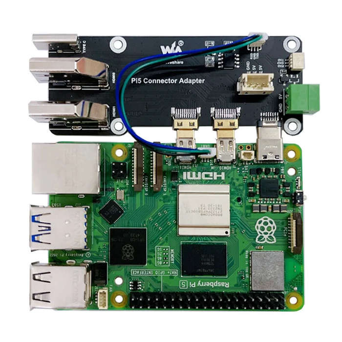 Raspberry Pi 5/4B Micro HD to HD Multifunctional Adapter Board All Ports To Pi's USB SideEasy Adapte