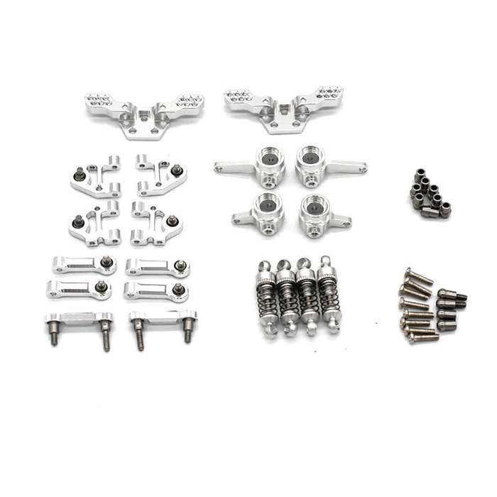 Red - Upgraded Metal Parts Set Steering Cup Rear Wheel Seat Suspension Arm Upper Linkage Rod Shock A