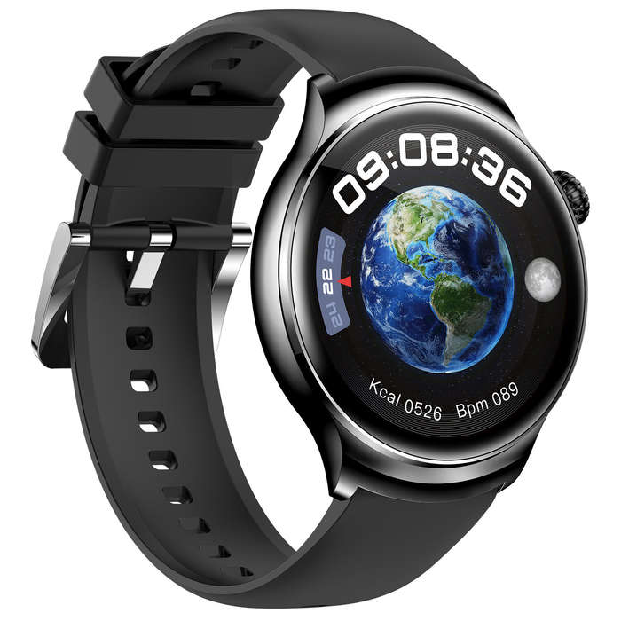 Blue - BlitzWolf BW-AT4 1.52 inch HD 3D Curved Screen Health Monitoring Voice Assistant bluetooth Ca