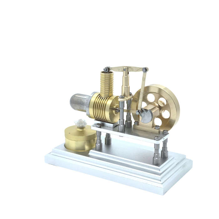 Gold - J06H Bee Series Mini Horizontal Stirling Engine Model Physics Science Experiments for Childre