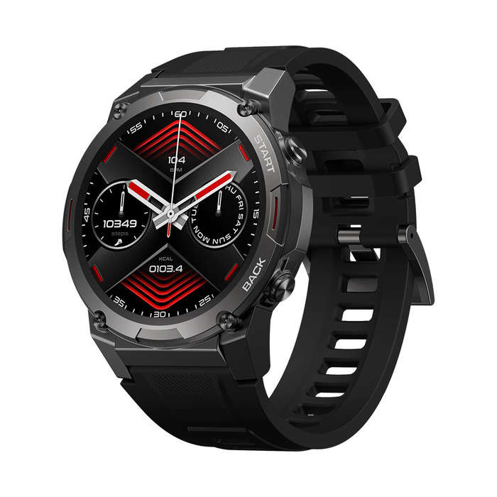 Black - Zeblaze Vibe 7 Pro 1.43 inch AMOLED Display HiFi Phone Calls Military Grade Toughness Smart