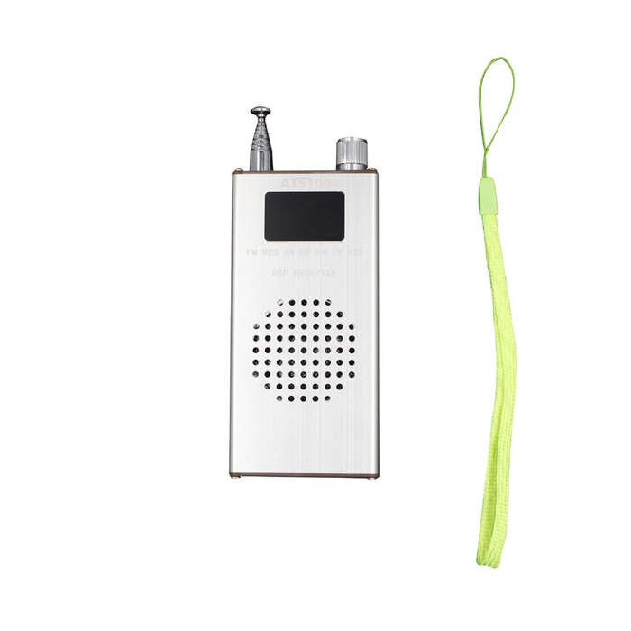 ATS100 SI4732 Portable Radio Receiver FM AM LW MW SW SSB LCD Display Whip Antenna In-Built Lithium B