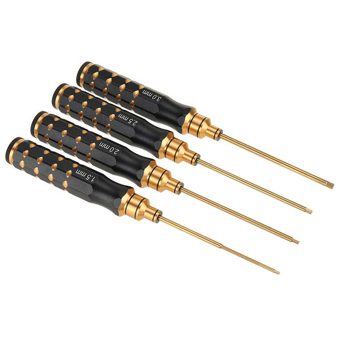4Pcs 1.5/2.0/2.5/3.0mm Titanium Alloy Hex Screwdriver Tool Kit for RC FPV Drone