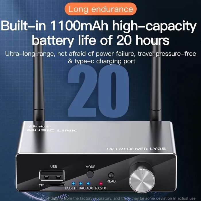 Black - Optical Fiber Coaxial bluetooth 5.3 Receiver Transmitter Audio Digital Analog Converter Ster