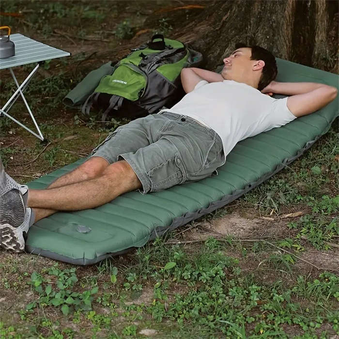 Black - IPRee Ultralight Self-inflating Air Mattress Widen Sleeping Pad Splicing Inflatable Bed Beac