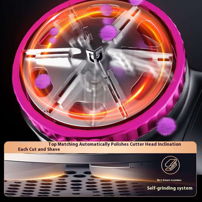 Purple - 2000mAh Electric Sweater Shaver Small Portable Digital Display Hair Ball Trimmer Clothing H