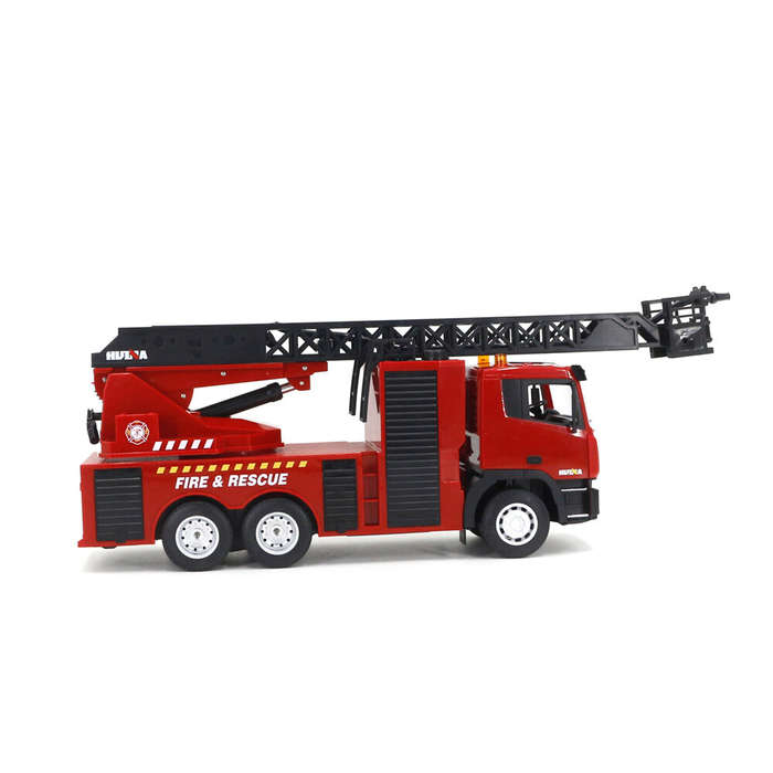 HUINA 1361 1/18 9CH Semi-Alloy Remote Control Engineering Toy Fire Climbing Rescue Aerial Ladder Veh