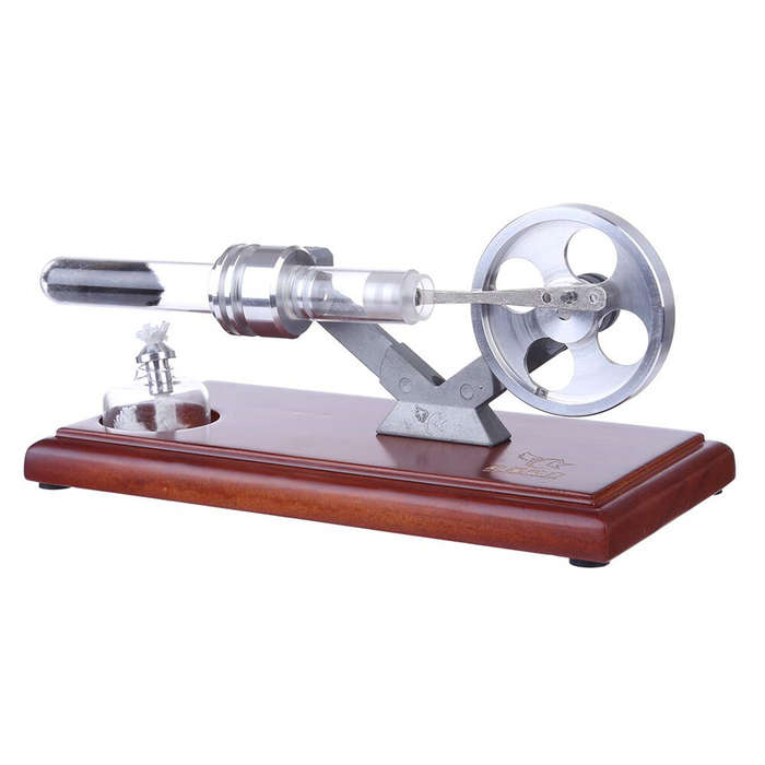 Silver - STARPOWER QX-RS-01 Thermoacoustic Stirling Steam Engine Motor Model Physics Experiment Scie