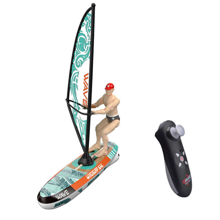 Yellow - 2.4G RC Boat Colorful Sailboat Swinging Sail Driving Swimming Pool Ship Underwater Balance