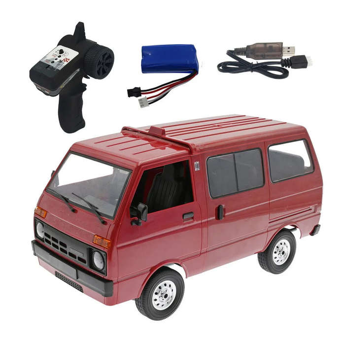 Red - WPL D42 2.4G 2WD 1/10 Drift Crawler Off Road RC Car Vehicle Models Toy w/ Light Full Proportio