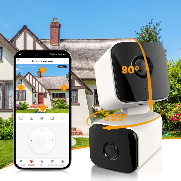 Tuya 4MP Smart WiFi IP Camera Dual Lens Human Detection IR Night Automatic Tracking Camera Works Wit
