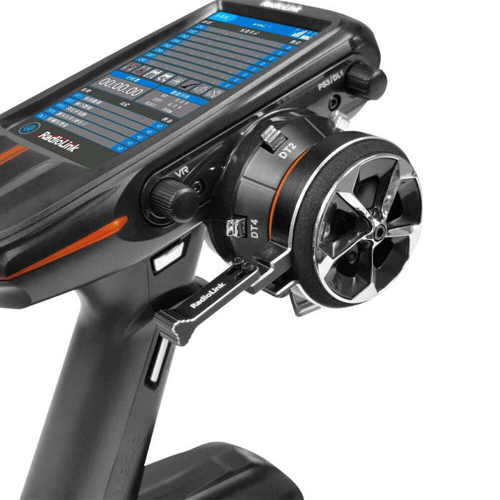 Red - Radiolink RC8X Transmitter Aluminum Alloy Steering Wheel Trigger Adapter Handwheel One-Handed