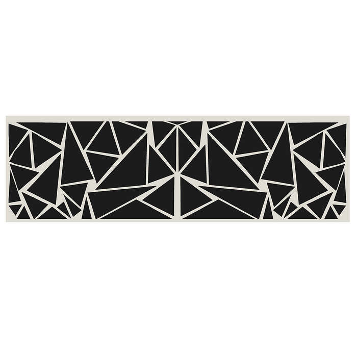 Black - 200x60cm Car Side Body Sticker DIY Vinyl Decal Graphic Triangles
