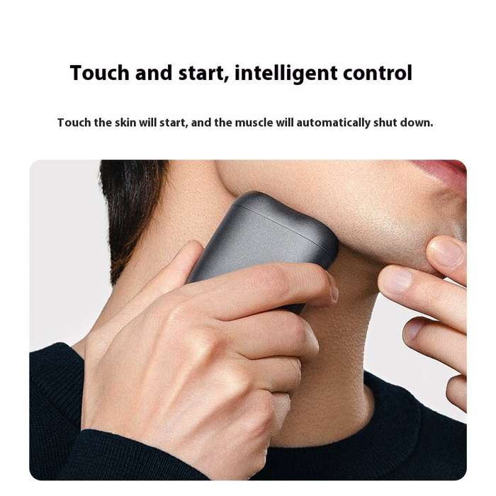Silver - XIAOMI Mijia S200 Electric Shaver for Men Dual-Ring Blades IPX7 Waterproof Smart Sensor Typ